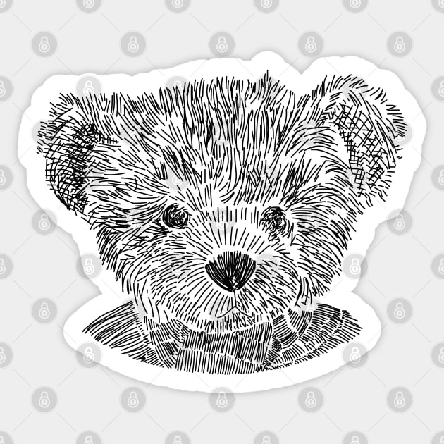 Teddy Bear Sketch Sticker by ellenhenryart